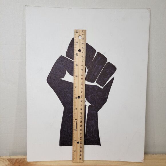BLM Fist On Thin Canvas 11" X 14" - Picture 4 of 4